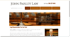 Desktop Screenshot of johnpaisleylaw.com